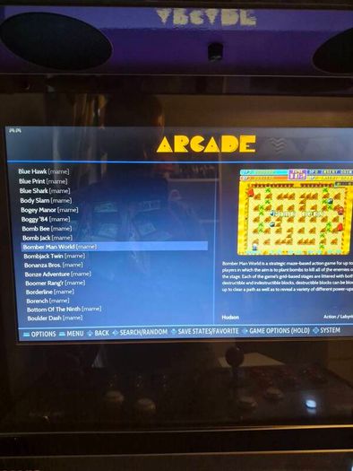 Retro arcade game with all the favourites