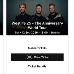 Westlife Tickets Two