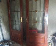 Mahogany double doors