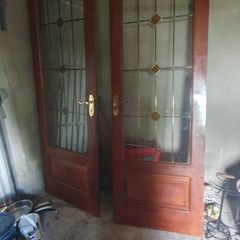 Mahogany double doors