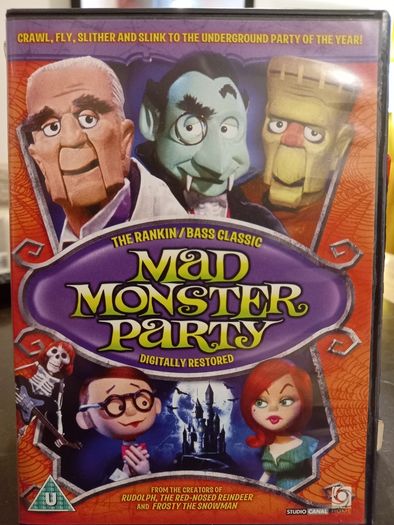 Mad Monster Party (1967) Dvd Animated Musical Frankenstein Dracula Wolfman Boris Karloff