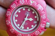 Vintage Swiss Made 1990s Tag Heuer Formula 1 Dark Pink Plastic Lady's Swiss Watch Quartz