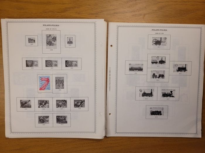 Poland 1946 -1983  Minkus Stamp album pages partially filled
