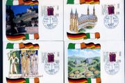 1989 Ireland Joint issue with Germany 1300th Anniversary of the Martyrdom of Irish Missionaries to Germany (Franconian Apostles) Maximum Cards with First Day of Issue