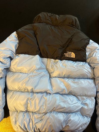 baby blue and black jacket