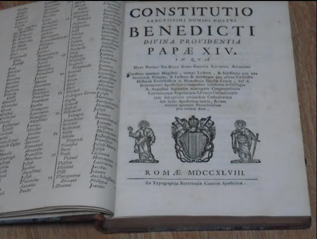 A Collection Eighteenth Century Apostolic Letters by Pope Benedict XIV  Catholic Church