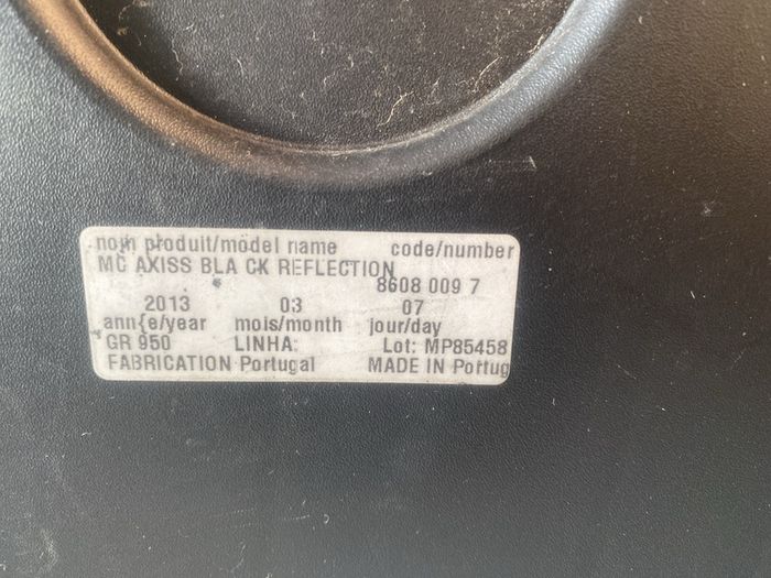 Maxi Cosi Axiss 90 degree Swivel Toddler Car Seat Black (Accident Free)