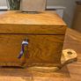 antique walnut box with key Image 3