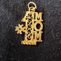 14k Gold Number 1 Mom necklace pendant