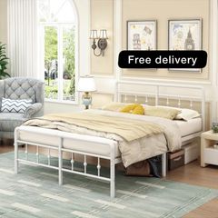 King Size Bed Frame 5ft with Headboard and Footboard