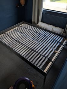 double bed frame metal ikea