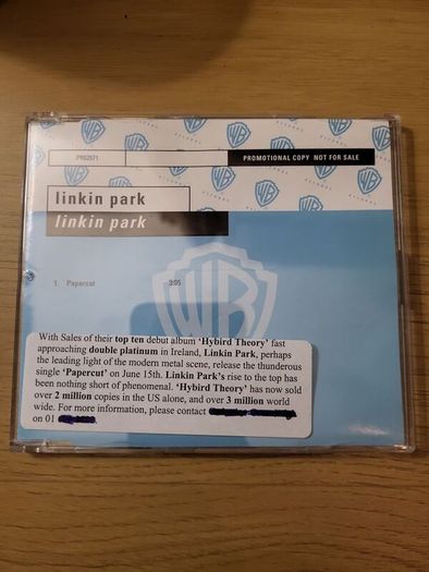 Linkin Park Papercut Promo CD Single 2001