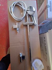 Aqua chrome slider rail and handset