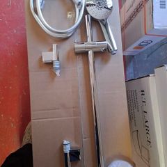 Aqua chrome slider rail and handset