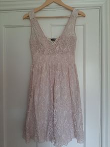 Pink Lace Quiz dress -Size 10