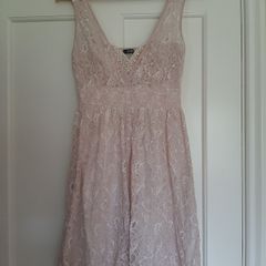 Pink Lace Quiz dress -Size 10