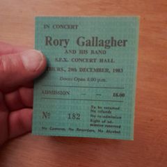 Rory Gallagher replica concert ticket