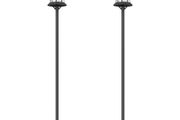 Set of Two 1.8m Traditional Style Solar Lamp Posts - Black