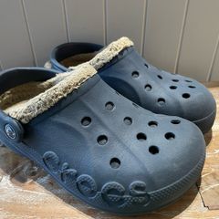 Crocs lined navy blue denim colour  size UK 4