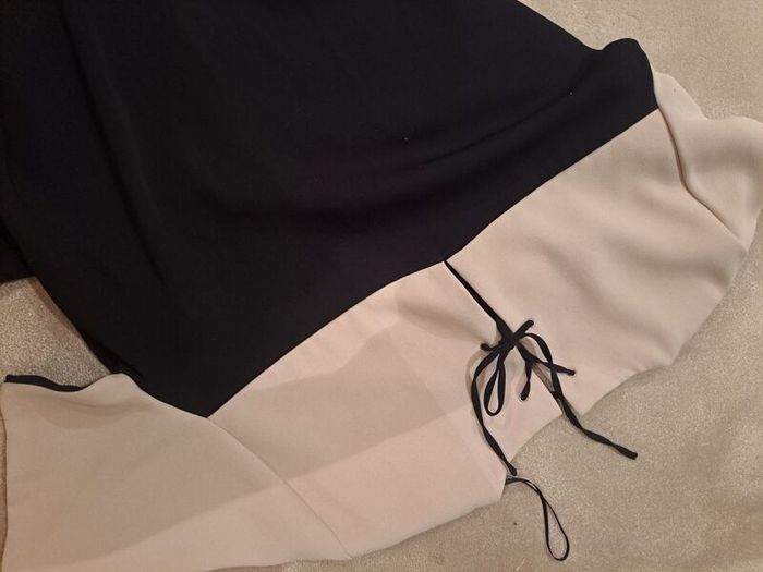 Zara lace black beige dress L