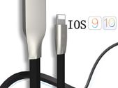 Black 1m Zinc Alloy Data Sync / Lightning USB Cable for iPhone 7 6 6s Plus 5