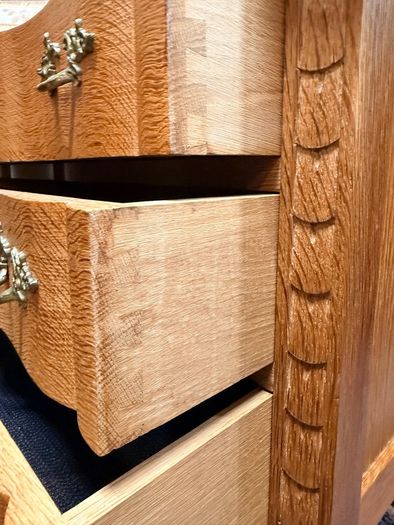 FLASH SALE ! Was 495 Now 395 ! Stunning Brutalist Danish Oak Chest of Drawers