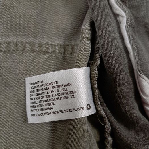 Art Class Grey Khaki Charcoal Patchwork Military Utility Jacket with Patches 8UK/36EU
