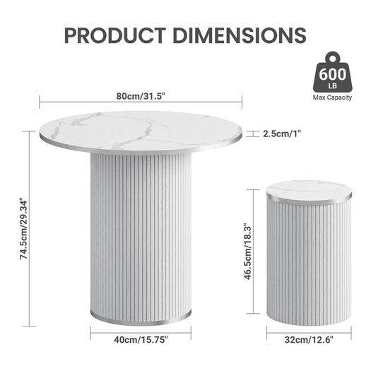 Round Dining Table Pedestal Set