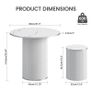 Round Dining Table Pedestal Set Image 2