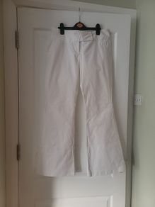 Flare White Trousers