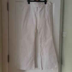 Flare White Trousers