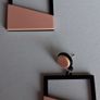 Retro Vibes Pink & Black Colour Block Geo Earrings Image 10