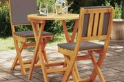 Bistro Set 3 pcs Brown Solid acacia wood