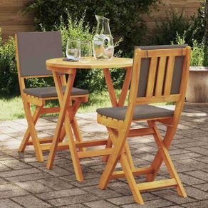 Bistro Set 3 pcs Brown Solid acacia wood