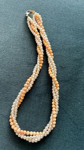 Pearl and coral choker