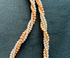 Pearl and coral choker
