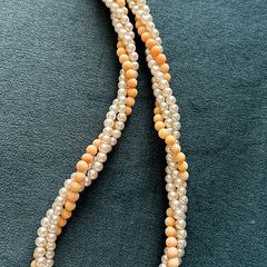 Pearl and coral choker