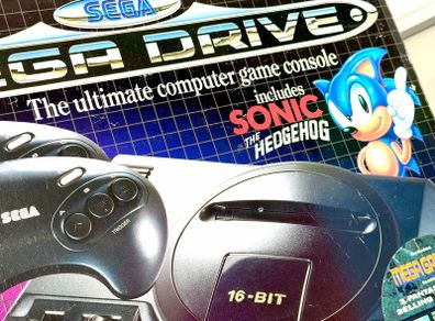 Sega Mega Drive Console - Sonic and Mega Games Rare Variant - Boxed
