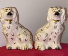 Antique Staffordshire Dogs miniature Pair