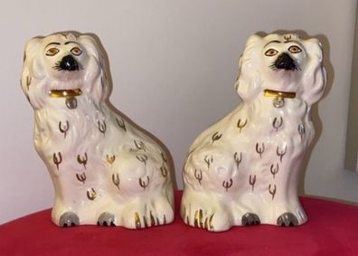 Antique Staffordshire Dogs miniature Pair