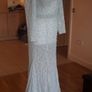 Debs dress - Embellished pearl & diamond cocktail evening maxi dress w train size 10/12 Mint Green Image 3