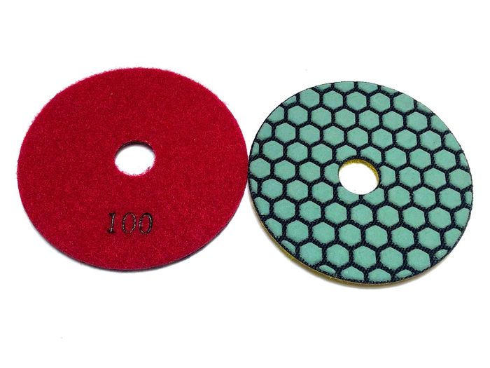 100mm,4" Dry Diamond Polishing Pads + FREE backer