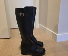 Black high knee boots