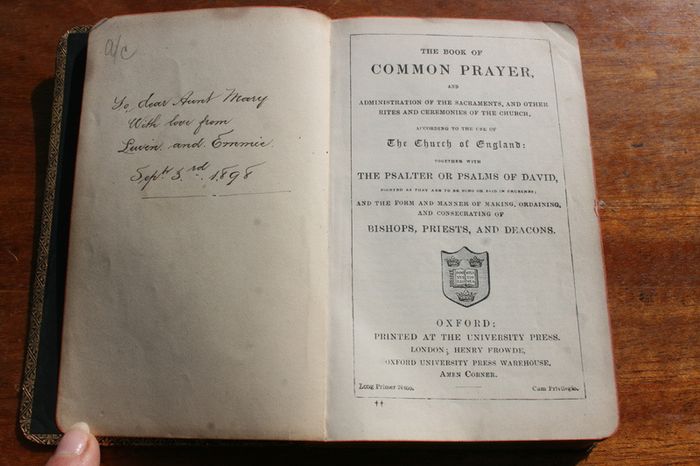 The Book of Common Prayer, Sacraments of Rites, Protestant Episcopal Church, NY Oxford Univ. Prayers, Psalms & Lessons