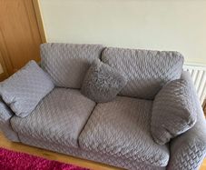 2 x 2 Seater Fabric Sofas, sold as a pair[full price] or separately [Half price]