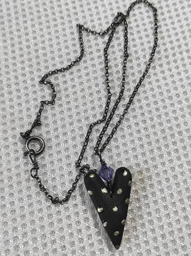 Sterling silver heart pendant necklace