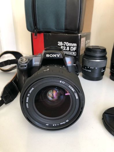 Sony Digital Camera & 3 Lenses