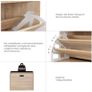BRAND NEW Shoe Rack 3 Tiers Furniture Bench and Bathroom Seat Stool for Footwear (Oak) Image 5