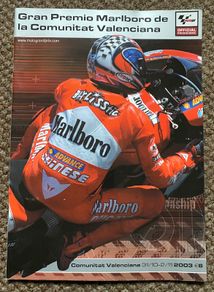 2003 MotoGP Gran Premio Marlboro de la Comunitat Valenciana Programme (Spanish Edition)