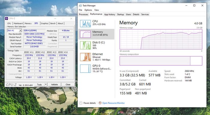 4GB DDR4 2666MHZ Micron Desktop Ram